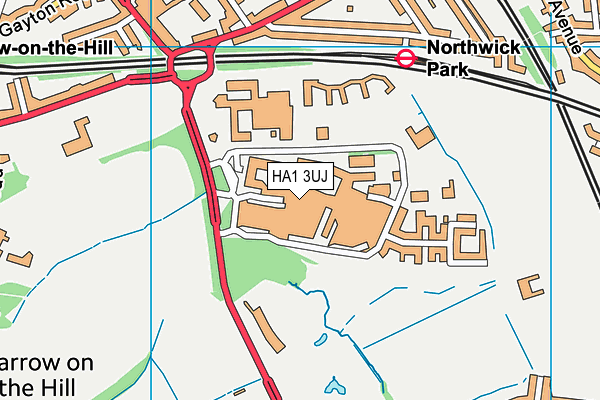HA1 3UJ map - OS VectorMap District (Ordnance Survey) HA1 3UJ map - OS VectorMap District (Ordnance Survey)
