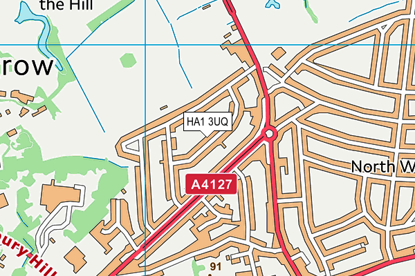 HA1 3UQ map - OS VectorMap District (Ordnance Survey) HA1 3UQ map - OS VectorMap District (Ordnance Survey)