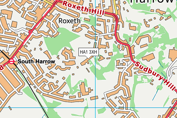 HA1 3XH map - OS VectorMap District (Ordnance Survey) HA1 3XH map - OS VectorMap District (Ordnance Survey)