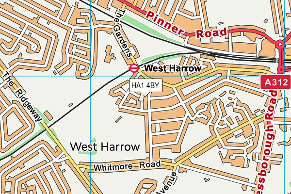 HA1 4BY map - OS VectorMap District (Ordnance Survey) HA1 4BY map - OS VectorMap District (Ordnance Survey)