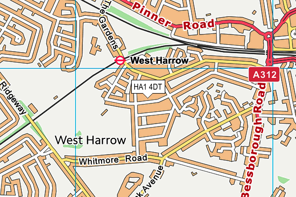 HA1 4DT map - OS VectorMap District (Ordnance Survey) HA1 4DT map - OS VectorMap District (Ordnance Survey)