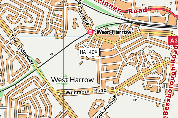 HA1 4DX map - OS VectorMap District (Ordnance Survey) HA1 4DX map - OS VectorMap District (Ordnance Survey)