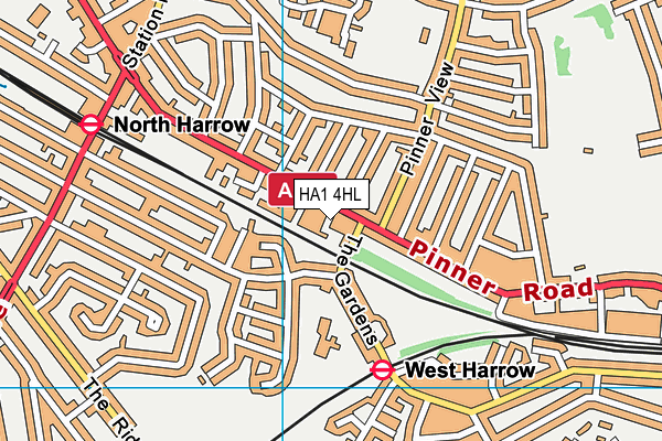 HA1 4HL map - OS VectorMap District (Ordnance Survey) HA1 4HL map - OS VectorMap District (Ordnance Survey)