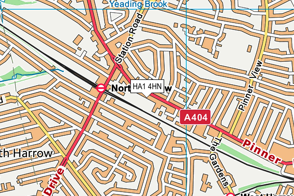 HA1 4HN map - OS VectorMap District (Ordnance Survey) HA1 4HN map - OS VectorMap District (Ordnance Survey)
