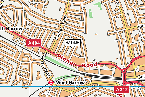 HA1 4JH map - OS VectorMap District (Ordnance Survey)