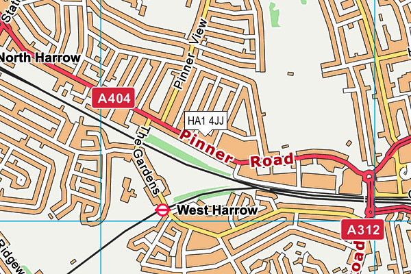 HA1 4JJ map - OS VectorMap District (Ordnance Survey) HA1 4JJ map - OS VectorMap District (Ordnance Survey)