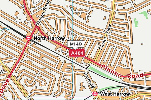 HA1 4JX map - OS VectorMap District (Ordnance Survey) HA1 4JX map - OS VectorMap District (Ordnance Survey)
