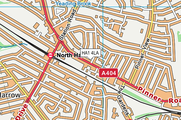 HA1 4LA map - OS VectorMap District (Ordnance Survey) HA1 4LA map - OS VectorMap District (Ordnance Survey)