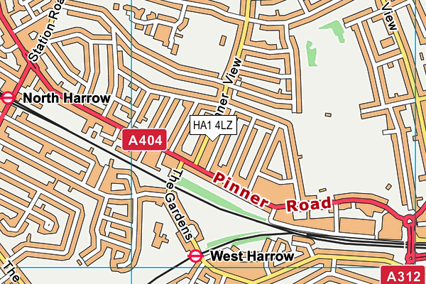 HA1 4LZ map - OS VectorMap District (Ordnance Survey) HA1 4LZ map - OS VectorMap District (Ordnance Survey)