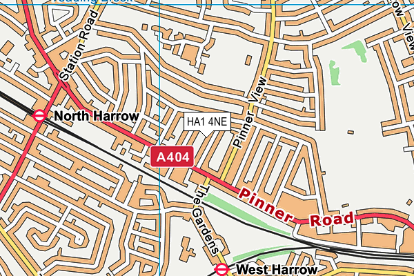 HA1 4NE map - OS VectorMap District (Ordnance Survey) HA1 4NE map - OS VectorMap District (Ordnance Survey)