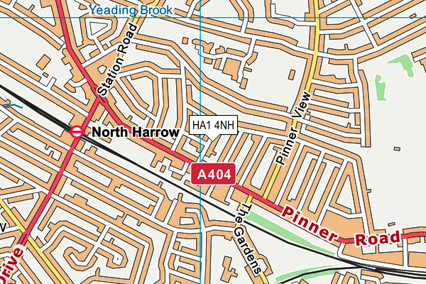 HA1 4NH map - OS VectorMap District (Ordnance Survey) HA1 4NH map - OS VectorMap District (Ordnance Survey)