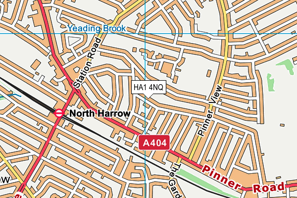 HA1 4NQ map - OS VectorMap District (Ordnance Survey) HA1 4NQ map - OS VectorMap District (Ordnance Survey)
