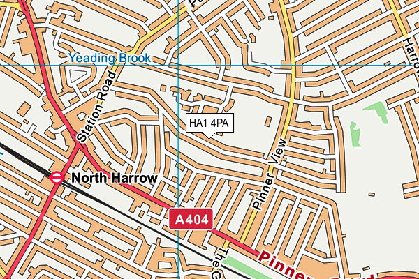 HA1 4PA map - OS VectorMap District (Ordnance Survey)