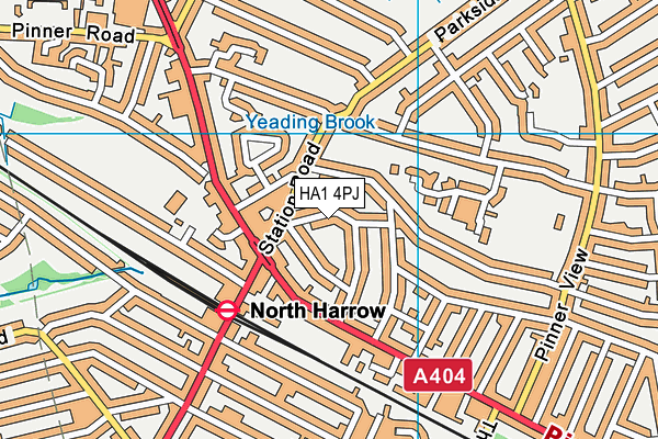 HA1 4PJ map - OS VectorMap District (Ordnance Survey) HA1 4PJ map - OS VectorMap District (Ordnance Survey)