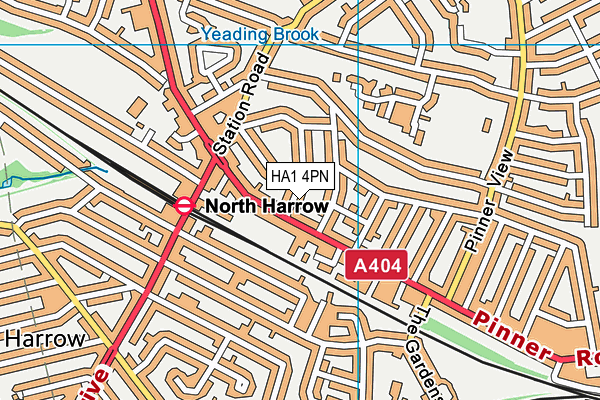 HA1 4PN map - OS VectorMap District (Ordnance Survey)