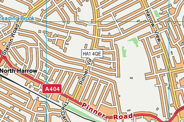 HA1 4QE map - OS VectorMap District (Ordnance Survey) HA1 4QE map - OS VectorMap District (Ordnance Survey)