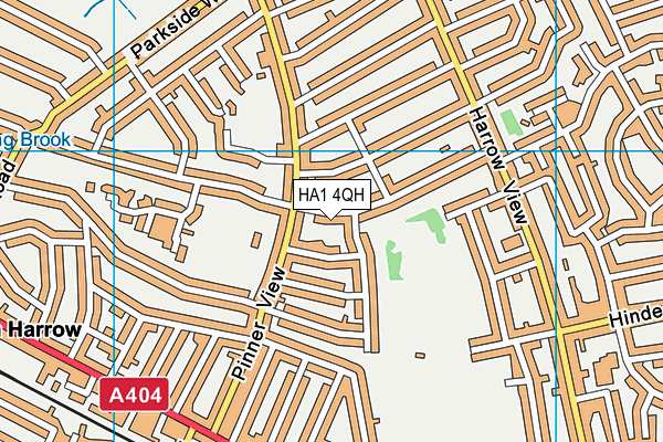 HA1 4QH map - OS VectorMap District (Ordnance Survey) HA1 4QH map - OS VectorMap District (Ordnance Survey)