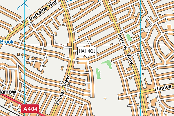 HA1 4QJ map - OS VectorMap District (Ordnance Survey) HA1 4QJ map - OS VectorMap District (Ordnance Survey)