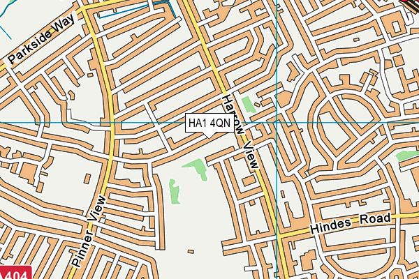 HA1 4QN map - OS VectorMap District (Ordnance Survey) HA1 4QN map - OS VectorMap District (Ordnance Survey)