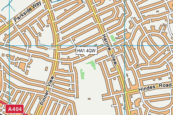 HA1 4QW map - OS VectorMap District (Ordnance Survey) HA1 4QW map - OS VectorMap District (Ordnance Survey)