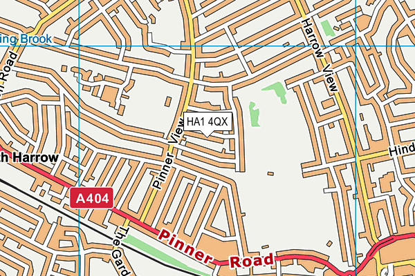 HA1 4QX map - OS VectorMap District (Ordnance Survey) HA1 4QX map - OS VectorMap District (Ordnance Survey)