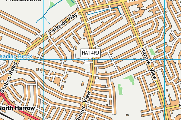 HA1 4RJ map - OS VectorMap District (Ordnance Survey) HA1 4RJ map - OS VectorMap District (Ordnance Survey)
