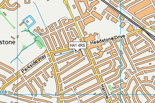 HA1 4RS map - OS VectorMap District (Ordnance Survey) HA1 4RS map - OS VectorMap District (Ordnance Survey)