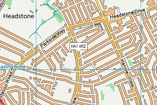 HA1 4RZ map - OS VectorMap District (Ordnance Survey) HA1 4RZ map - OS VectorMap District (Ordnance Survey)