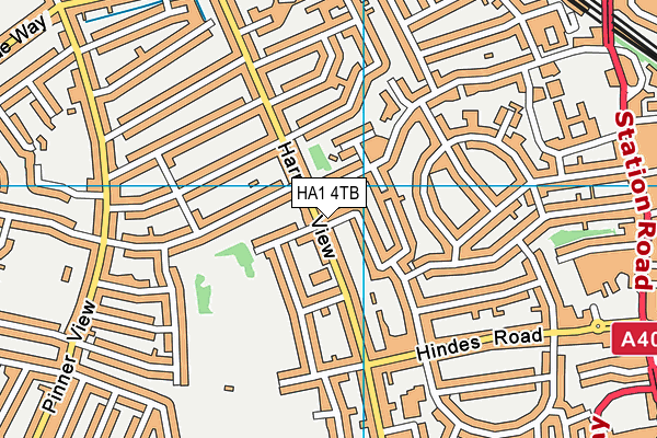 HA1 4TB map - OS VectorMap District (Ordnance Survey) HA1 4TB map - OS VectorMap District (Ordnance Survey)