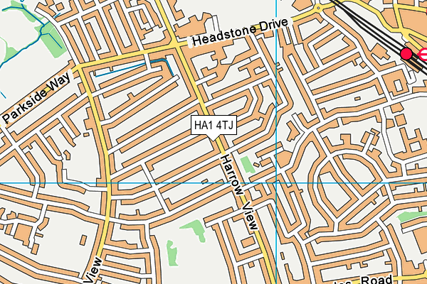 HA1 4TJ map - OS VectorMap District (Ordnance Survey) HA1 4TJ map - OS VectorMap District (Ordnance Survey)