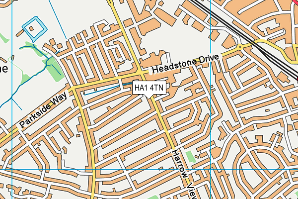 HA1 4TN map - OS VectorMap District (Ordnance Survey) HA1 4TN map - OS VectorMap District (Ordnance Survey)