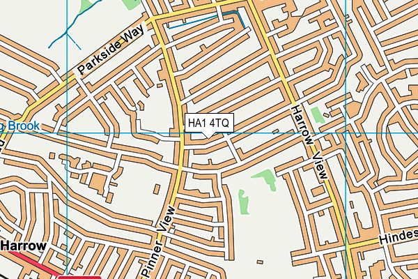 HA1 4TQ map - OS VectorMap District (Ordnance Survey) HA1 4TQ map - OS VectorMap District (Ordnance Survey)