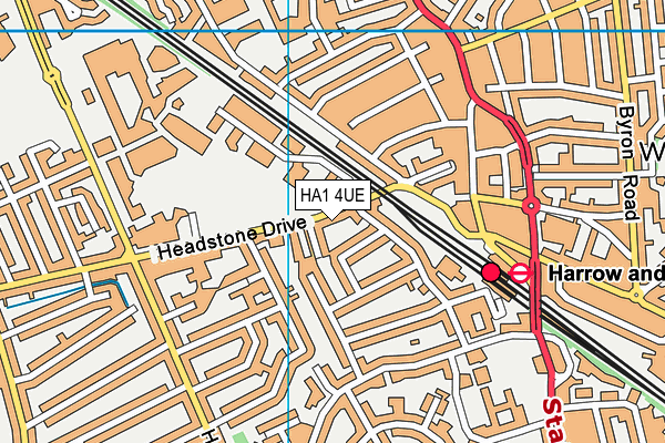HA1 4UE map - OS VectorMap District (Ordnance Survey) HA1 4UE map - OS VectorMap District (Ordnance Survey)