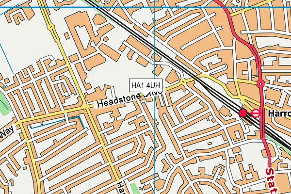 HA1 4UH map - OS VectorMap District (Ordnance Survey) HA1 4UH map - OS VectorMap District (Ordnance Survey)