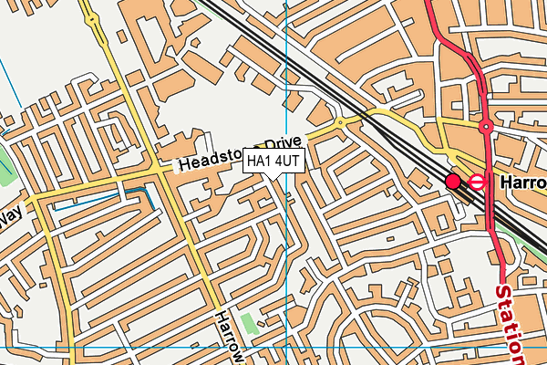 HA1 4UT map - OS VectorMap District (Ordnance Survey) HA1 4UT map - OS VectorMap District (Ordnance Survey)