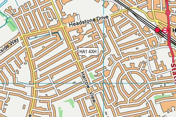 HA1 4XH map - OS VectorMap District (Ordnance Survey) HA1 4XH map - OS VectorMap District (Ordnance Survey)