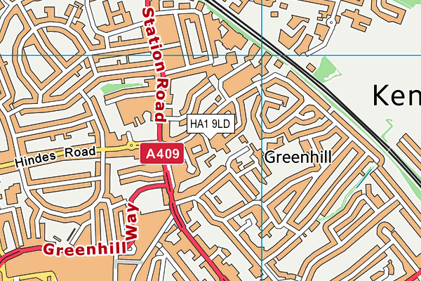 HA1 9LD map - OS VectorMap District (Ordnance Survey) HA1 9LD map - OS VectorMap District (Ordnance Survey)