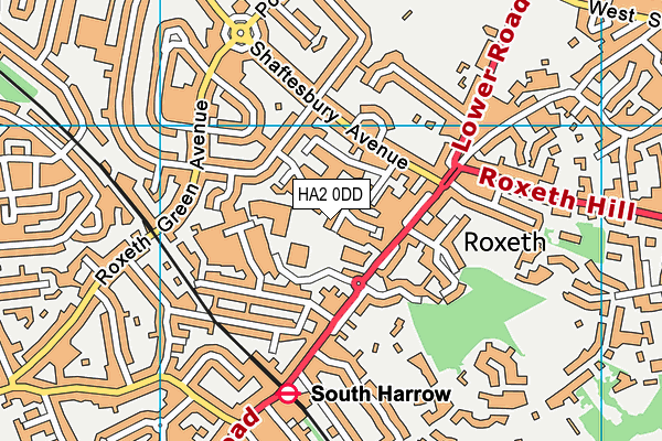 HA2 0DD map - OS VectorMap District (Ordnance Survey) HA2 0DD map - OS VectorMap District (Ordnance Survey)