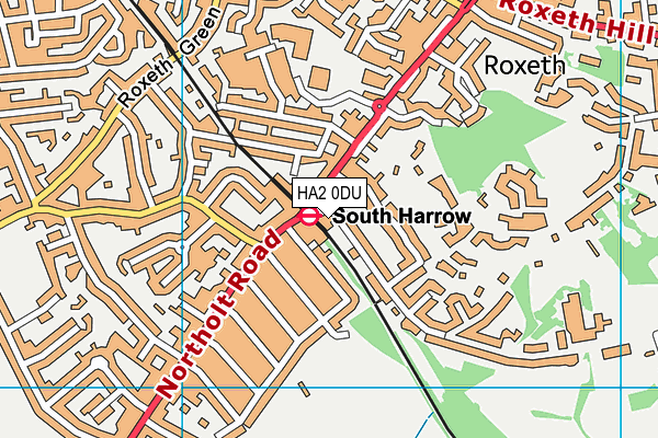 HA2 0DU map - OS VectorMap District (Ordnance Survey)