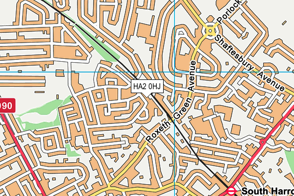 HA2 0HJ map - OS VectorMap District (Ordnance Survey) HA2 0HJ map - OS VectorMap District (Ordnance Survey)