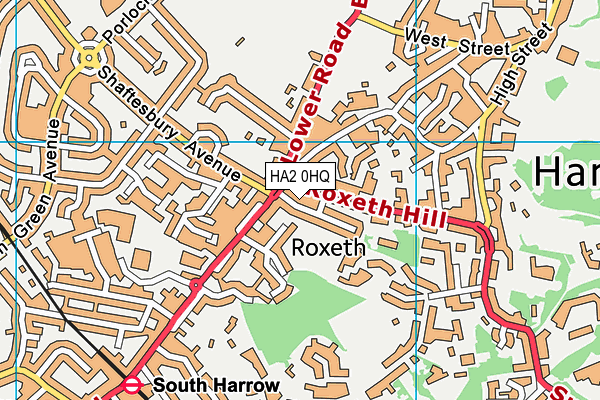 HA2 0HQ map - OS VectorMap District (Ordnance Survey) HA2 0HQ map - OS VectorMap District (Ordnance Survey)