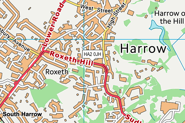 HA2 0JH map - OS VectorMap District (Ordnance Survey) HA2 0JH map - OS VectorMap District (Ordnance Survey)