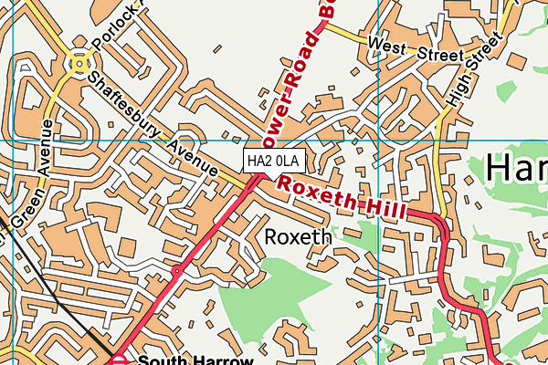 HA2 0LA map - OS VectorMap District (Ordnance Survey) HA2 0LA map - OS VectorMap District (Ordnance Survey)