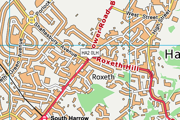 HA2 0LH map - OS VectorMap District (Ordnance Survey) HA2 0LH map - OS VectorMap District (Ordnance Survey)