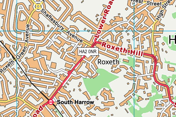 HA2 0NR map - OS VectorMap District (Ordnance Survey) HA2 0NR map - OS VectorMap District (Ordnance Survey)