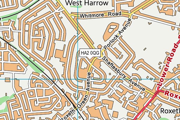 HA2 0QG map - OS VectorMap District (Ordnance Survey) HA2 0QG map - OS VectorMap District (Ordnance Survey)