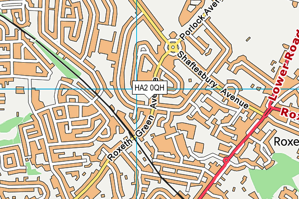 HA2 0QH map - OS VectorMap District (Ordnance Survey) HA2 0QH map - OS VectorMap District (Ordnance Survey)