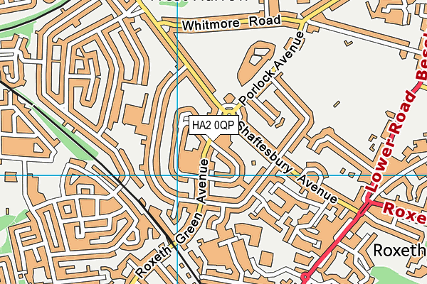 HA2 0QP map - OS VectorMap District (Ordnance Survey) HA2 0QP map - OS VectorMap District (Ordnance Survey)