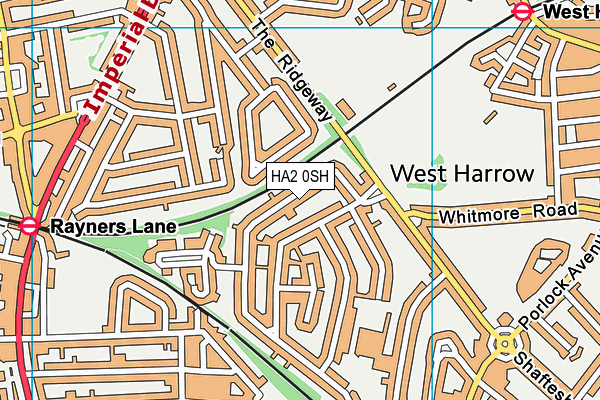 HA2 0SH map - OS VectorMap District (Ordnance Survey) HA2 0SH map - OS VectorMap District (Ordnance Survey)