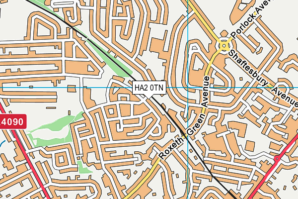 HA2 0TN map - OS VectorMap District (Ordnance Survey) HA2 0TN map - OS VectorMap District (Ordnance Survey)